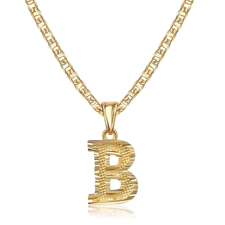 Simple & Noble Golden Letter Pendant Necklace - B - image 3