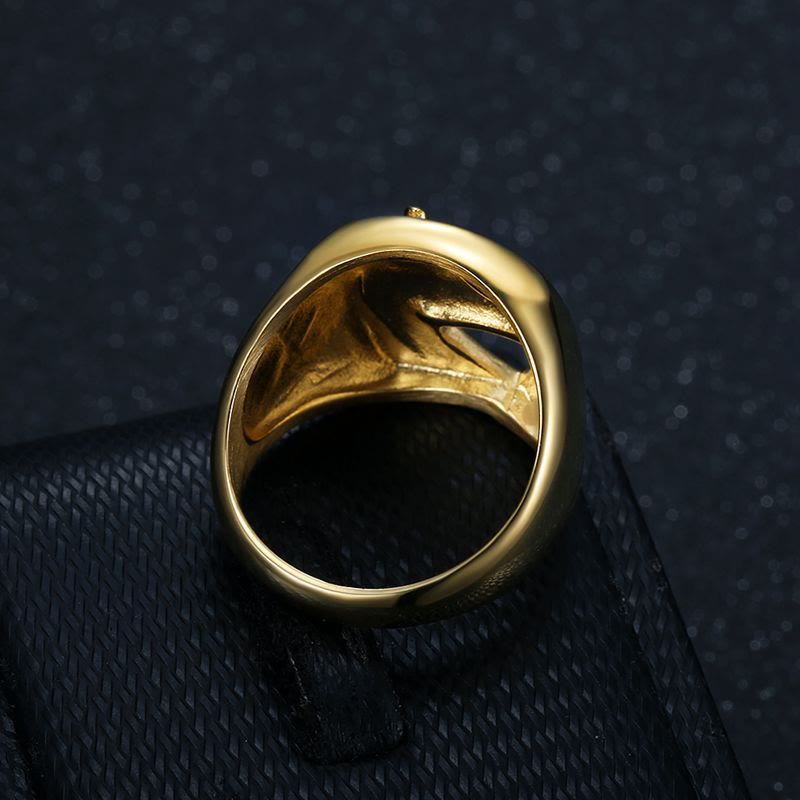 Personalized Golden Horse Head Western Style Ring - image 2