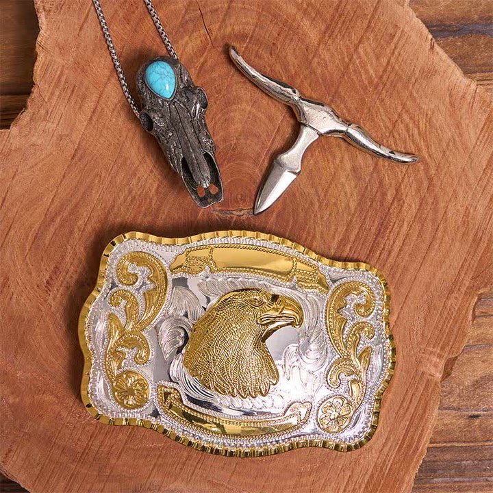 Eagle Head DIY Belt Buckle Turquoise Longhorn Bull Pendant Bundle Set - image 2