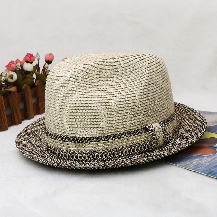 Color Blocking Design Men's Woven Cowboy Hat - image 5