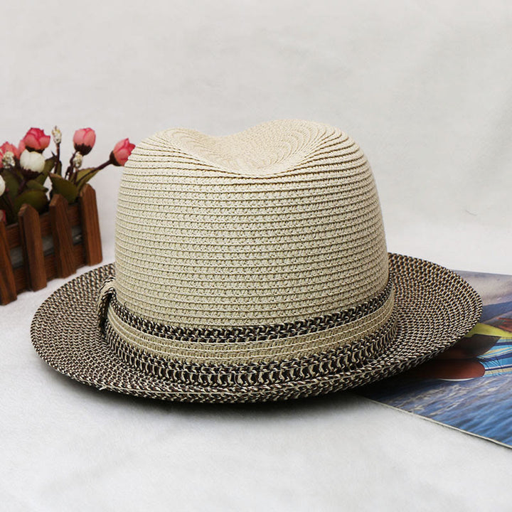 Color Blocking Design Men's Woven Cowboy Hat - image 7