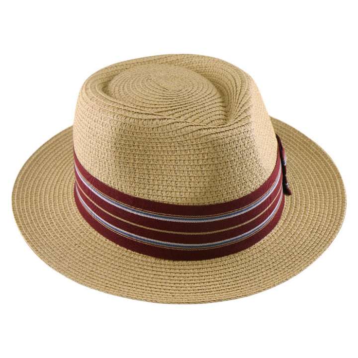 Colorful Striped Band Bow Men's Woven Cowboy Hat - image 11