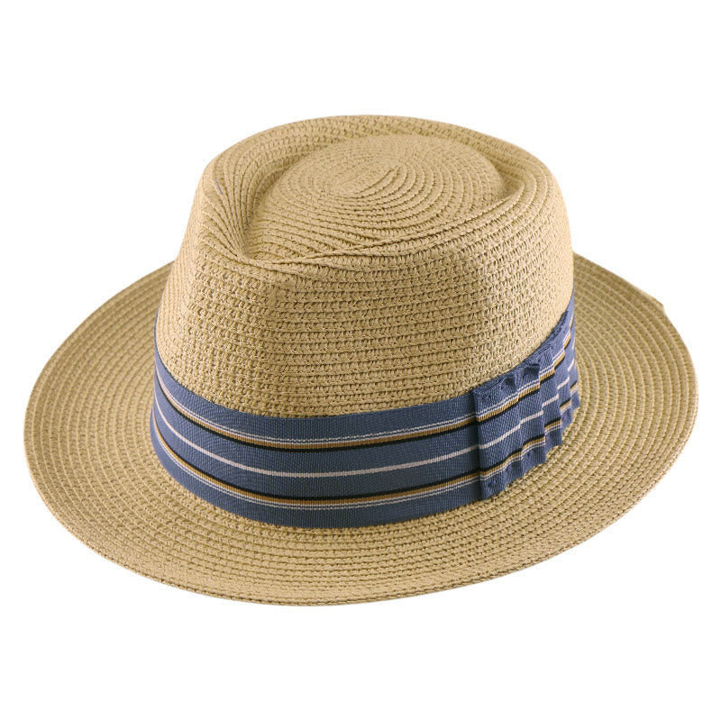 Colorful Striped Band Bow Men's Woven Cowboy Hat - image 7
