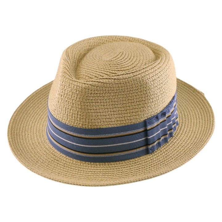 Colorful Striped Band Bow Men's Woven Cowboy Hat - image 7