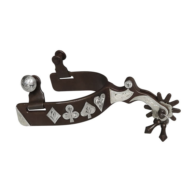 Halloween Carved Heart-shaped Square Cowboy Spurs With Pendant - image 0