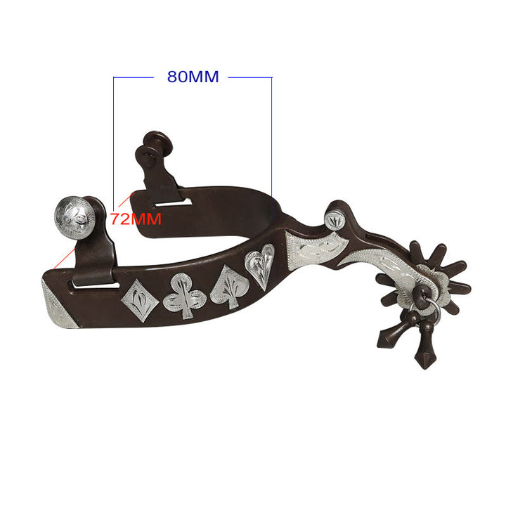 Halloween Carved Heart-shaped Square Cowboy Spurs With Pendant - image 2