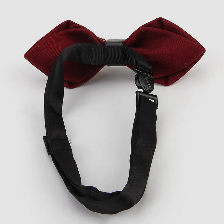 Men's Hollow Golden Flower Pointy Bow Tie - image 6