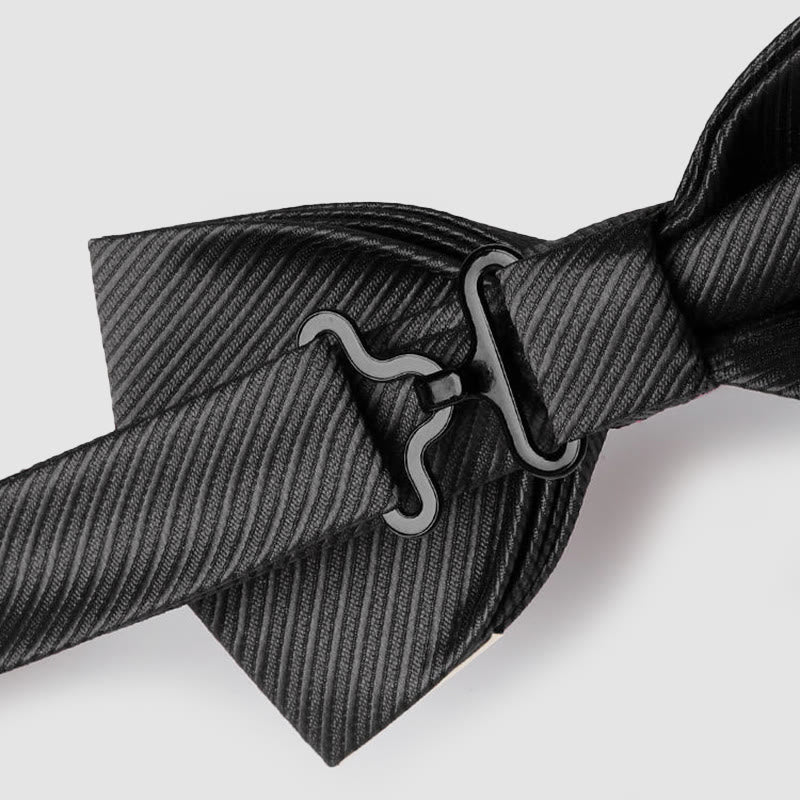 Men's Golden Metal Tipped Twilled Bow Tie - image 6