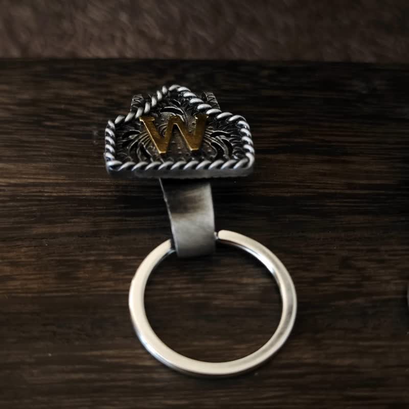 Western Cowboy Style Retro Letter Metal Keychain - image 2