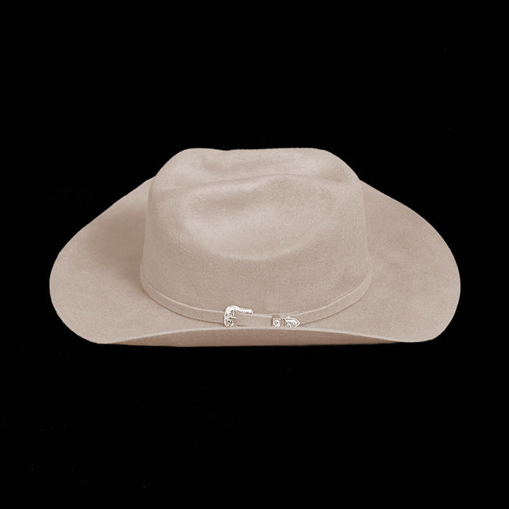 Customizable Text Solid Color Cowboy Hat With Belt - image 6