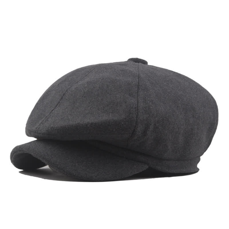 Timeless Vintage Classic Driving Cabbie Octagonal Beret Hat - Dark Gray - L (23 1/4"-23 5/8") - image 0