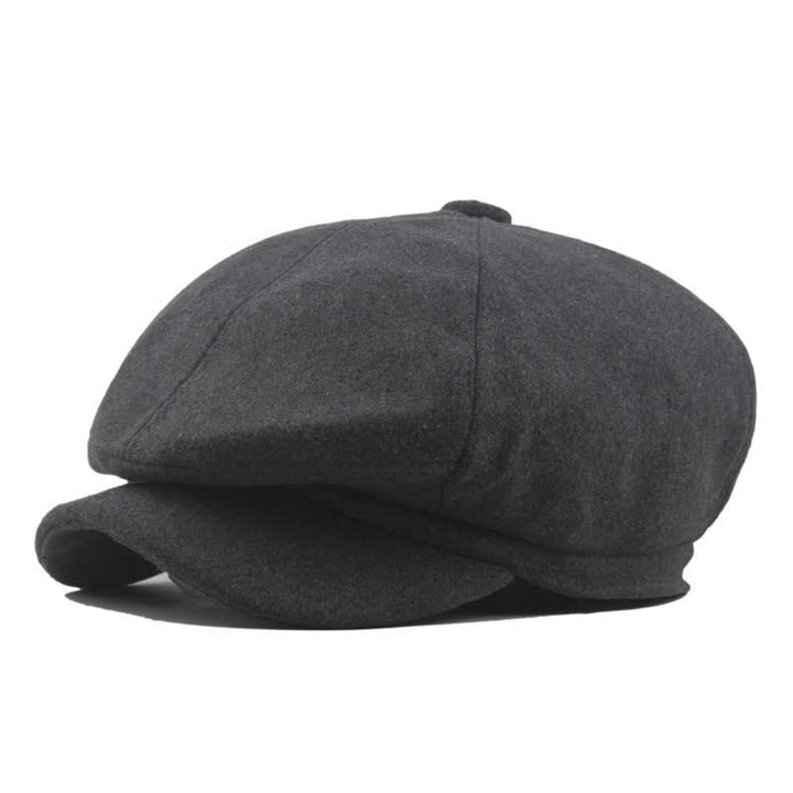 Timeless Vintage Classic Driving Cabbie Octagonal Beret Hat - Dark Gray - L (23 1/4"-23 5/8") - image 0