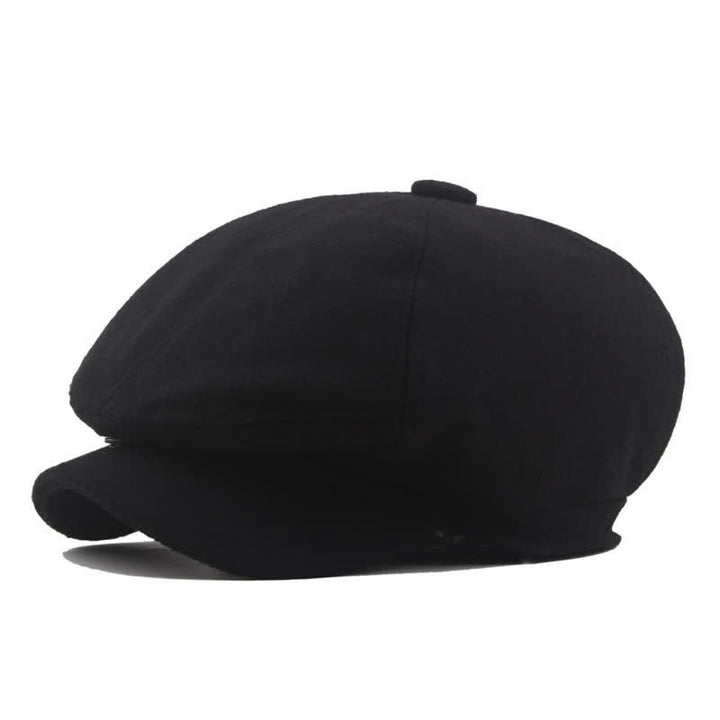 Timeless Vintage Classic Driving Cabbie Octagonal Beret Hat - Black - L (23 1/4"-23 5/8") - image 1