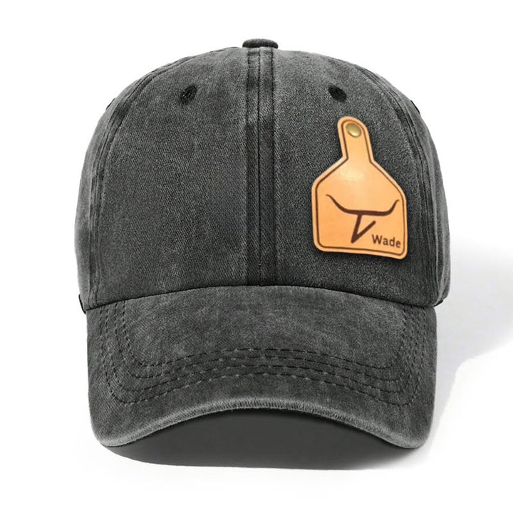 Vintage Customizable Laserable Leather Logo Beret Hat - image 0