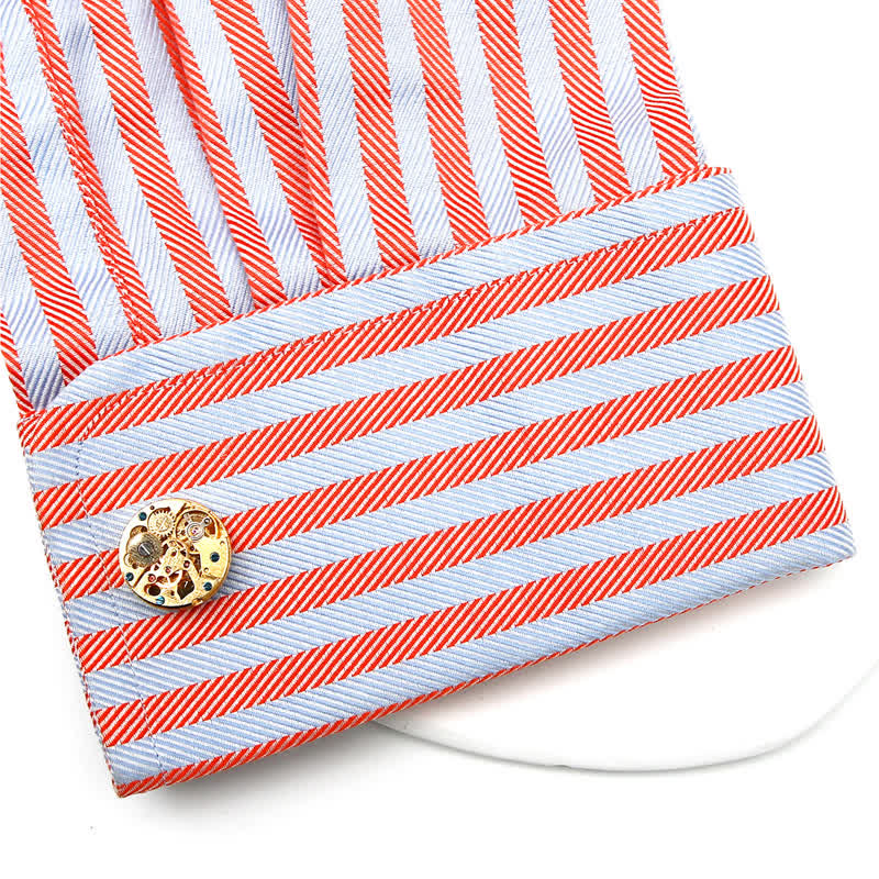 Exquisite Gold Mechanical Steampunk Gears Cufflinks - image 4