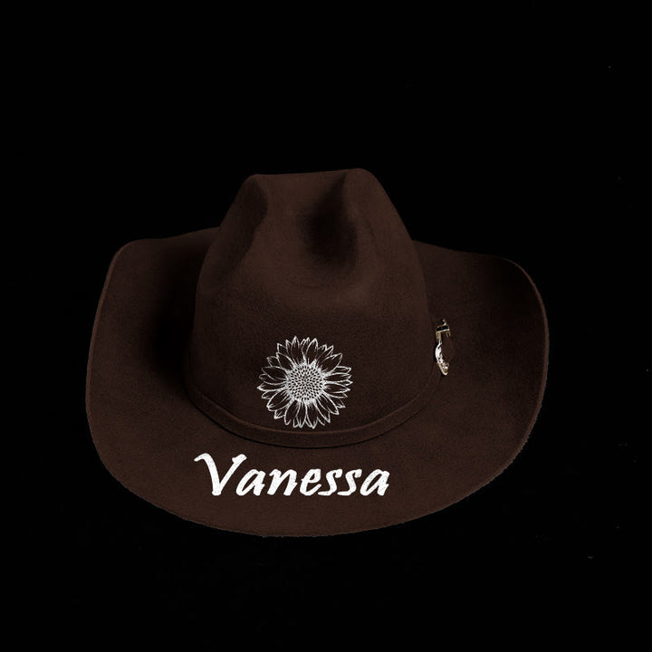 Custom Your Pattern & Text Solid Color Cowboy Hat - image 9