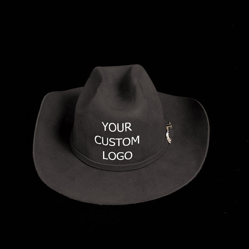 Customize Your Exclusive Logo Pure Color Cowboy Hat - image 0