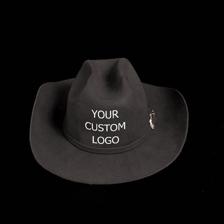 Customize Your Exclusive Logo Pure Color Cowboy Hat - image 0