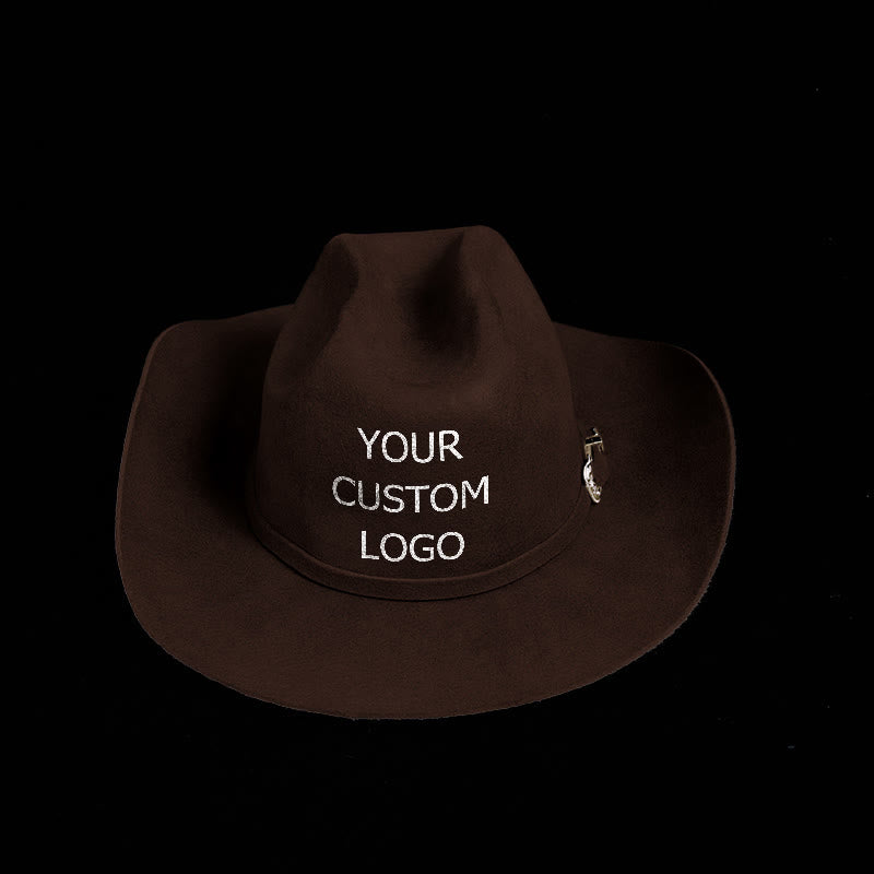 Customize Your Exclusive Logo Pure Color Cowboy Hat - image 9