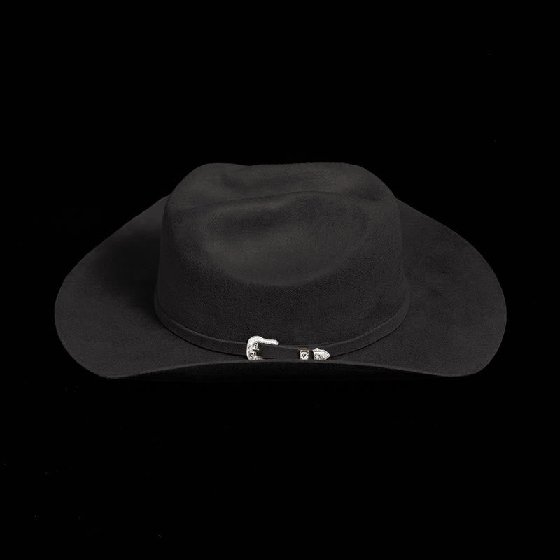 Customize Your Exclusive Logo Pure Color Cowboy Hat - image 5