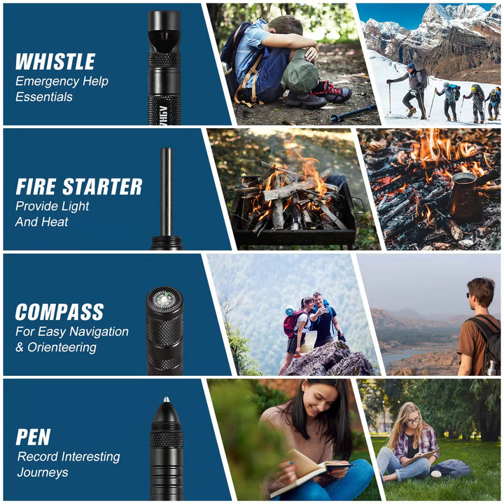 MultiFunctional Outdoor Survival Tool Tactical Pen EDC Tool - image 3