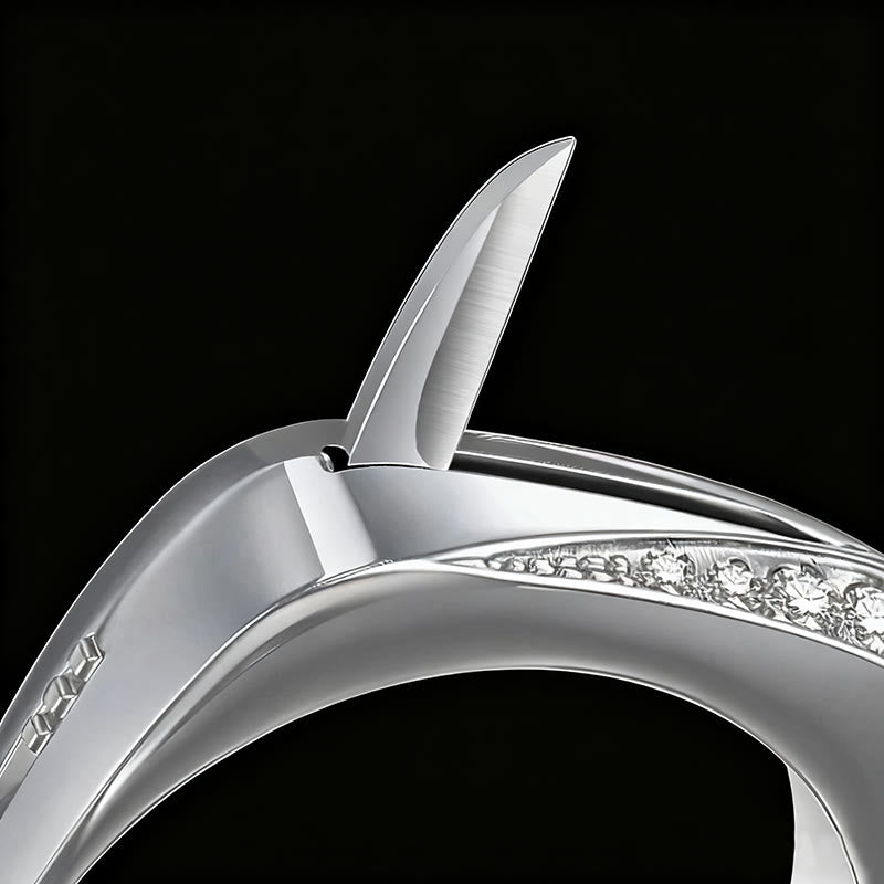 Fashionable Self-Defense Hidden-Knife With Diamond Studded Ring - image 3
