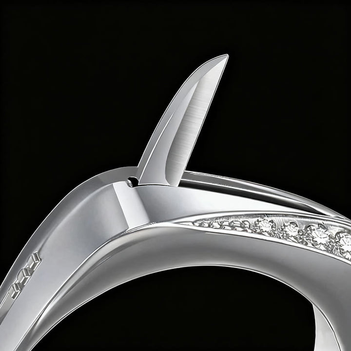 Fashionable Self-Defense Hidden-Knife With Diamond Studded Ring - image 3