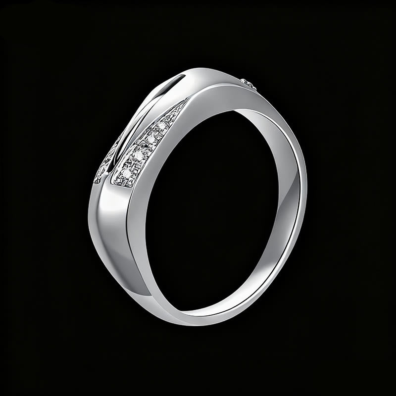 Fashionable Self-Defense Hidden-Knife With Diamond Studded Ring - Silver - #8 - image 2