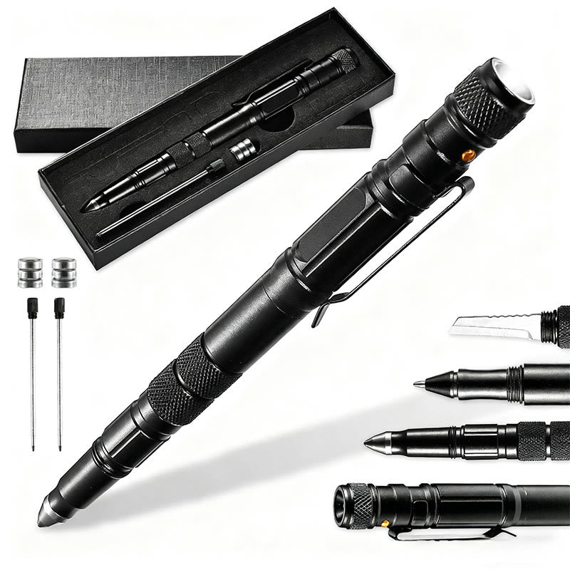 Outdoor Self-Protection Window-Breaker Small Knife Tactical Pen - Black - image 0