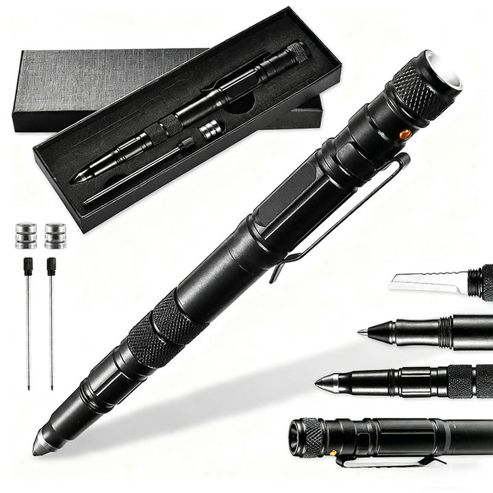 Outdoor Self-Protection Window-Breaker Small Knife Tactical Pen - Black - image 0