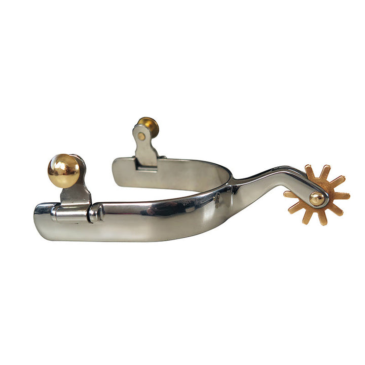 Stainless Steel With Copper Gear And Brass Buckles Cowboy Spurs - image 0