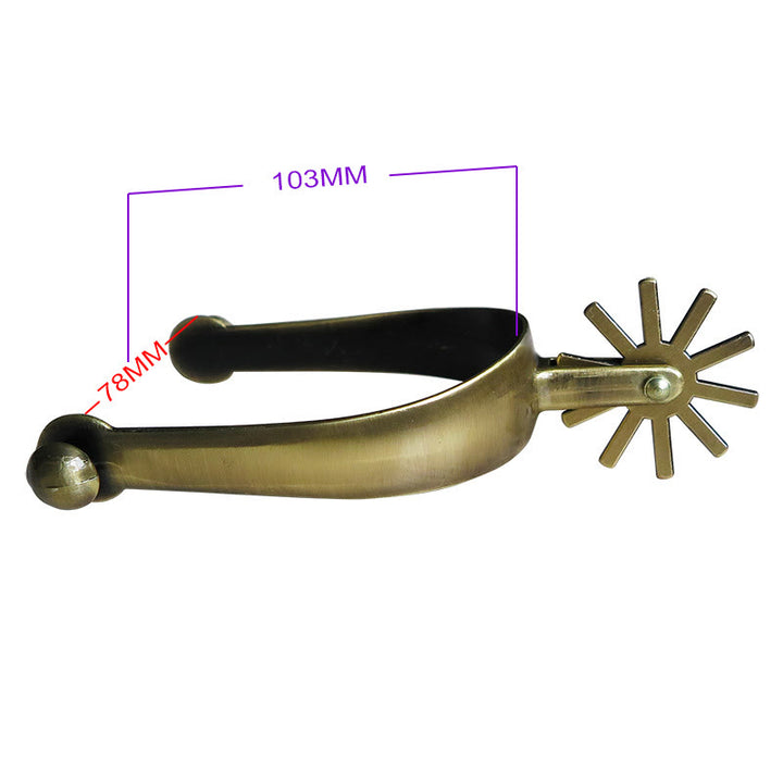 Brass Colored Cowboy Spurs With Buckles And Gear - image 2