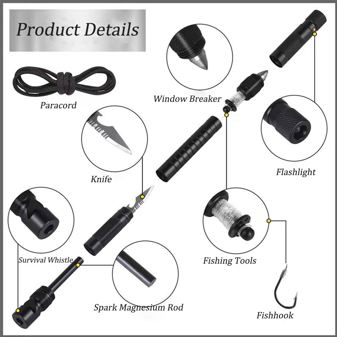 Multi-Functional Lighting Window-Breaker Whistle Survival Tactical Pen - image 3