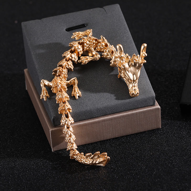 Joint-Movable Dragon Clothing Accessories Articulated Brooch - Golden - image 2