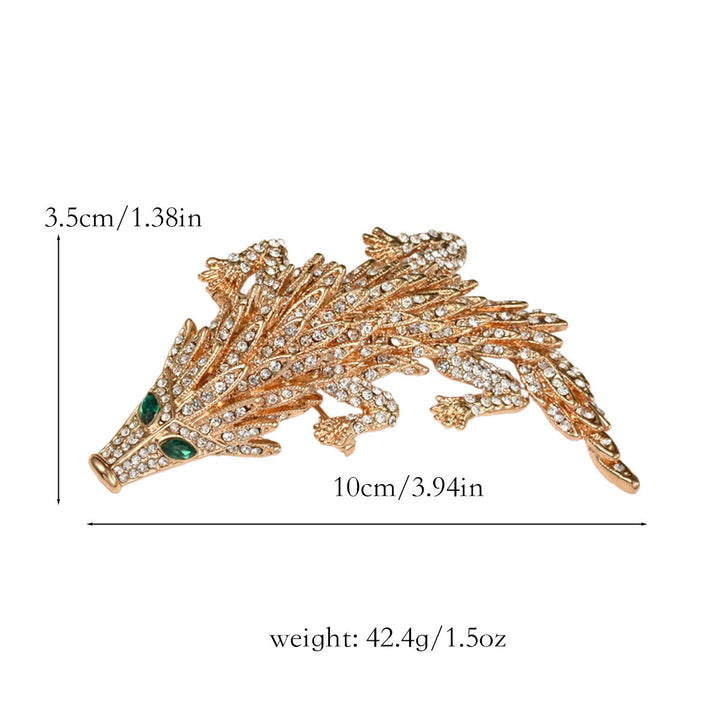 Fashionable And Movable Diamond Studded Pangolin Articulated Brooch - image 3