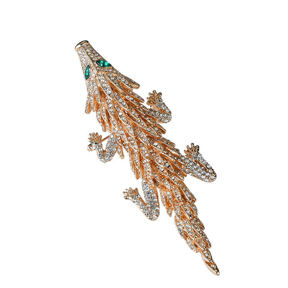 Fashionable And Movable Diamond Studded Pangolin Articulated Brooch - image 1