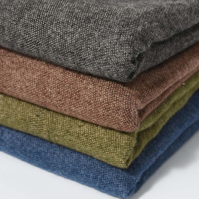 Retro & Chic Solid Color Scarf With Furry Trim - image 4