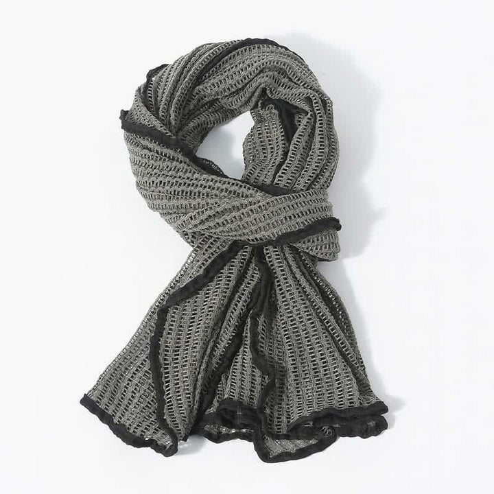 Elegant Hollowed-Out Design Knitting Scarf - image 1