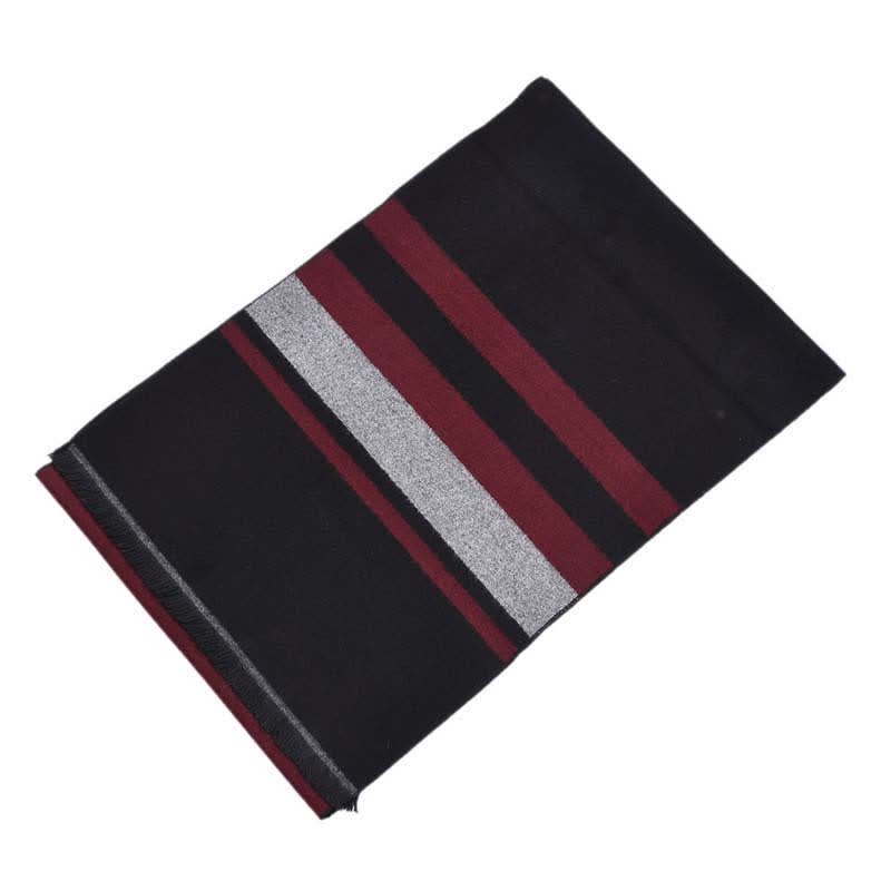 Stylish Double-Sided Striped Pattern Warm Scarf - image 16