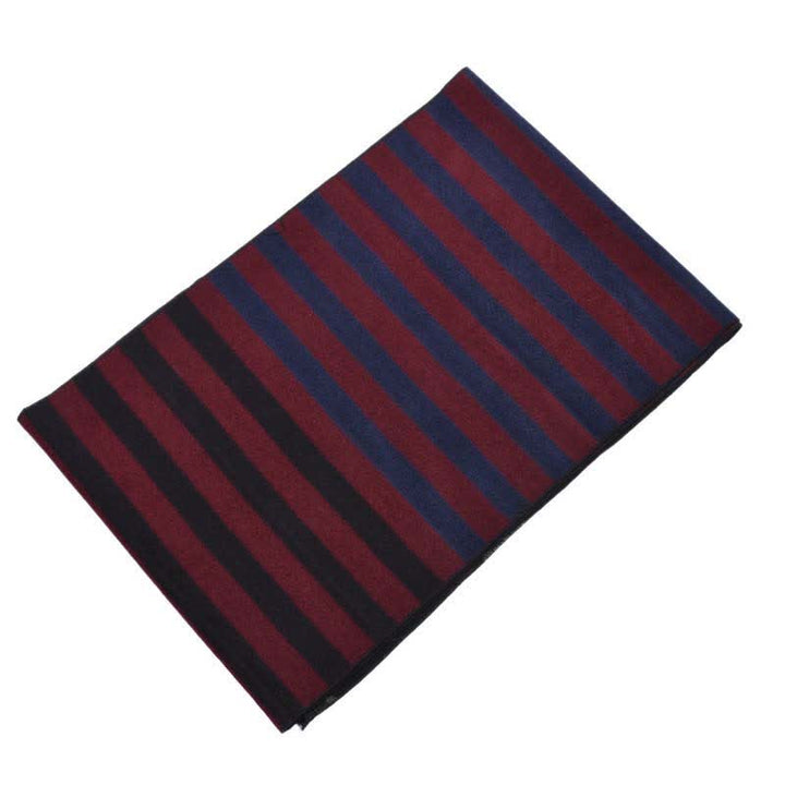 Stylish Double-Sided Striped Pattern Warm Scarf - image 15