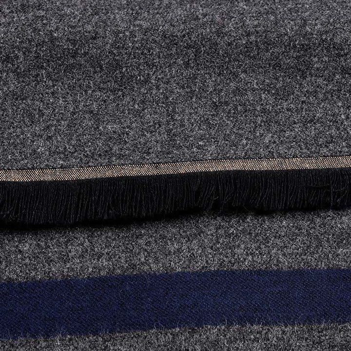 Stylish Double-Sided Striped Pattern Warm Scarf - image 5