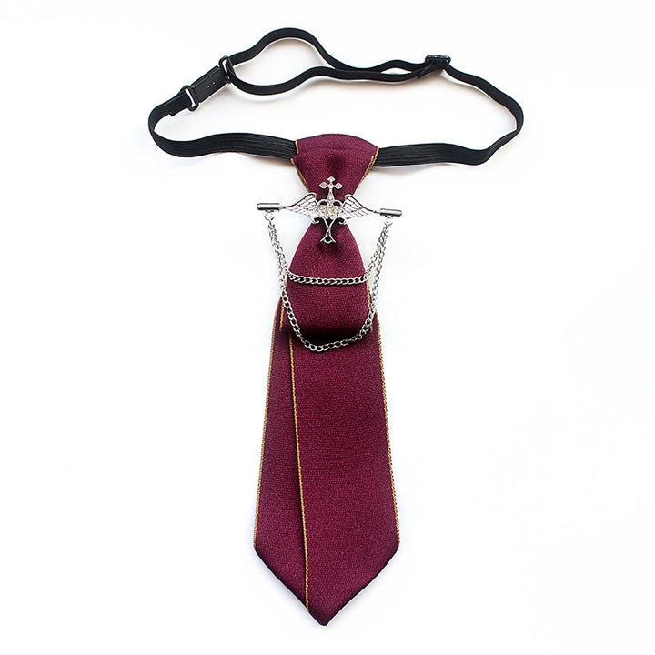 Angel Pre-tied Unisex Necktie With Adjustable Band - Red - image 4