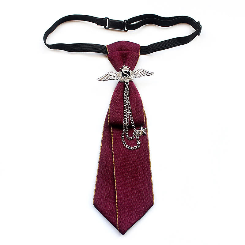 Wings Pre-tied Unisex Necktie With Adjustable Band - Red - image 6