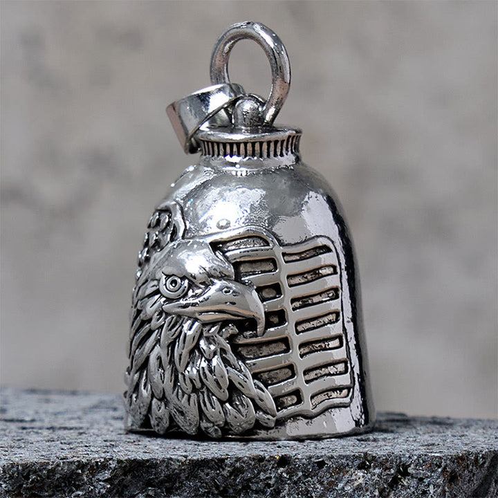 Vintage Eagle American Flag Bell Keychain - image 3