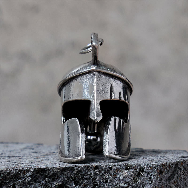Brave Spartan Helmet Pendant Bell Keychain - Pendant - image 1
