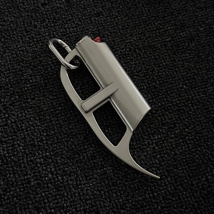 Vintage Punk Matte Alloy Keychain Lighter Case - image 3