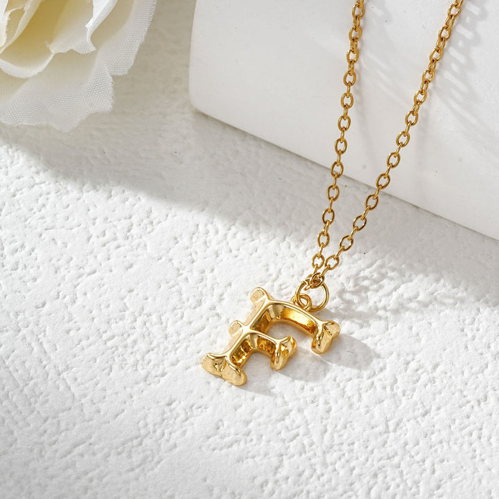 Elegant Golden & Sliver Letter Pendant Women's Necklace - Golden - F - image 7