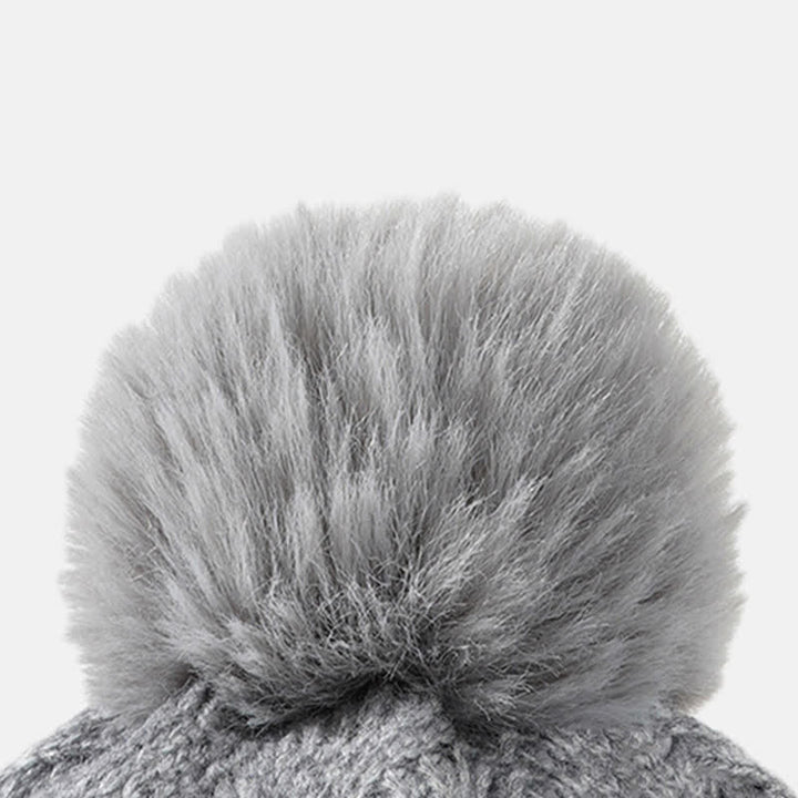 3Pcs Weaving Pattern Hat Neck Gaiter Gloves Set - image 4