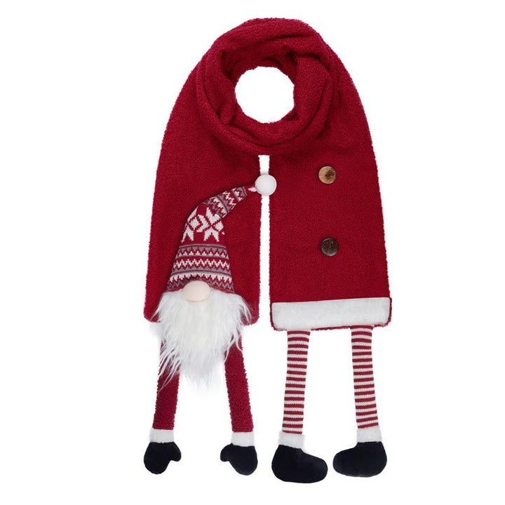 Creative Christmas Santa Claus Red Winter Scarf - Red - image 0