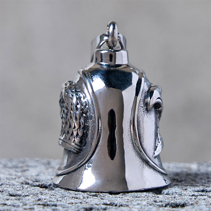 Silver Punk Eagle Riding Bell Keychain - image 4